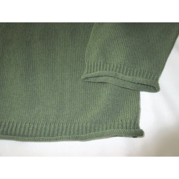Oobe Brand Men's Howell Crew Neck Cotton Linen Sweater Militaire Green NWT - Picture 4 of 6